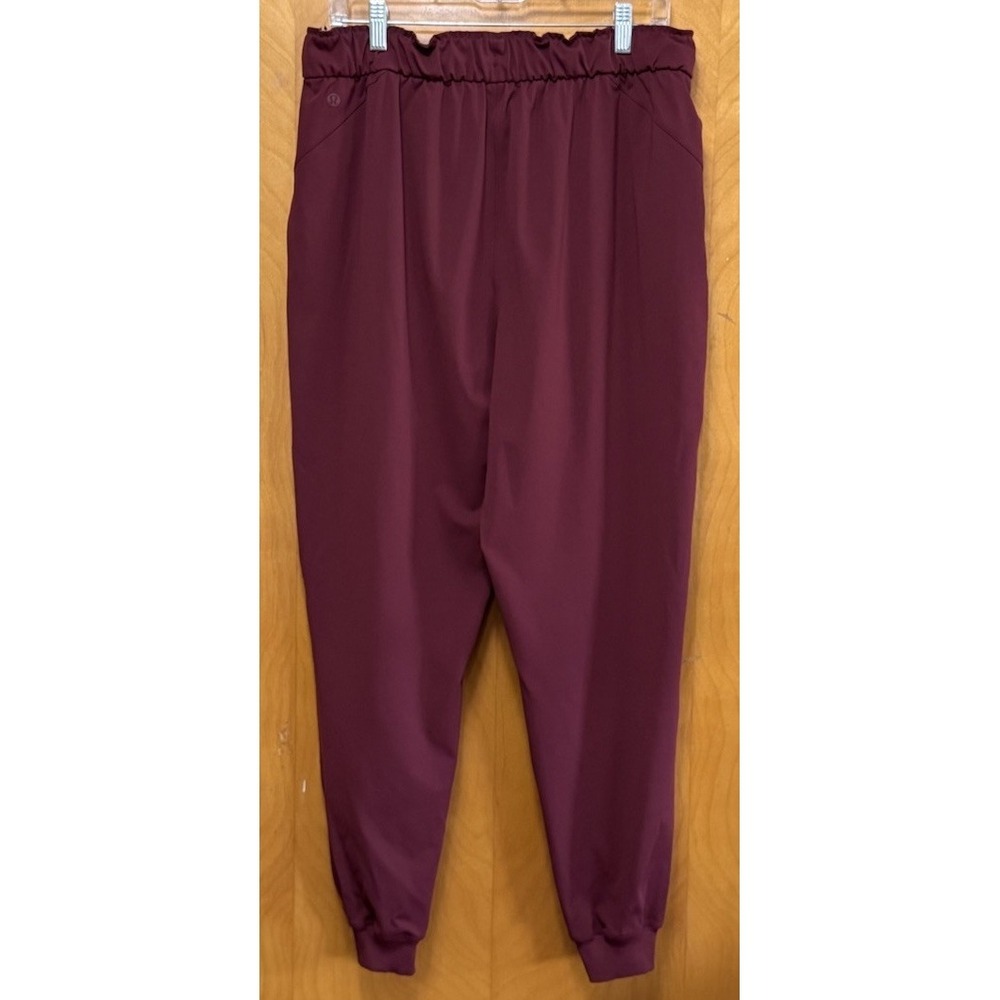 Lululemon Womens Stretch High-Rise Jogger Full Length Athleisure Red Merlot 12 - Picture 4 of 15